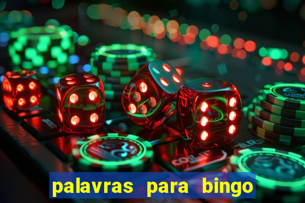 palavras para bingo de cha de lingerie